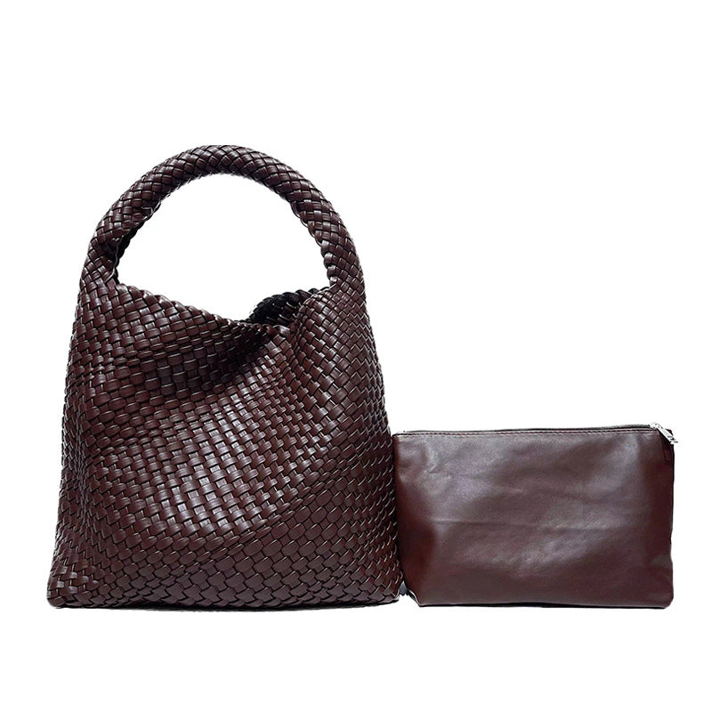 Women's Wind Hand-woven Portable Vegetable Basket Large Women's Shoulder Bag