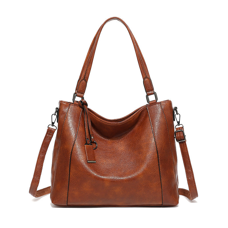 Women's Portable Mother Fashion Large Capacity Soft Leather Women's Shoulder Bag