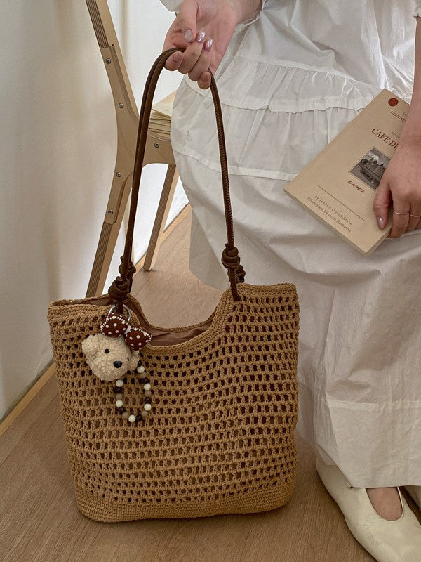 Spring Large Capacity Straw Woven Beach Tote Bag