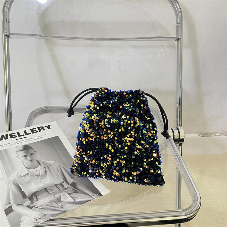 Trendy Sequin Korean Drawstring Lucky Fashion Women's Messenger Bag