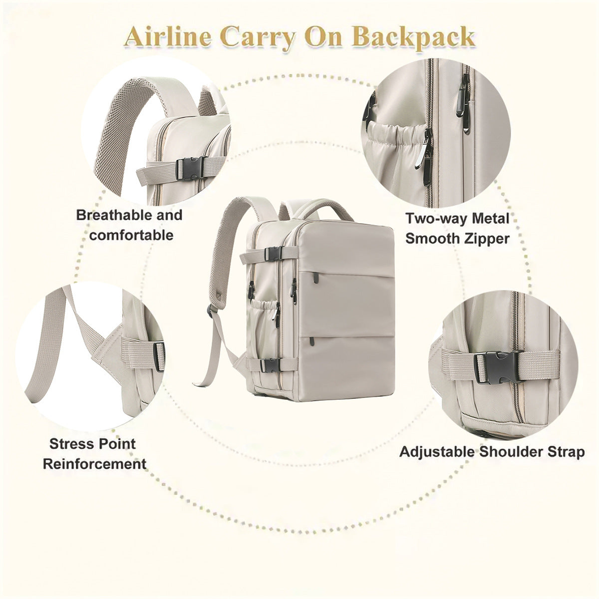 Large Capacity Wet Dry Classification Waterproof High Sense Leisure Backpack