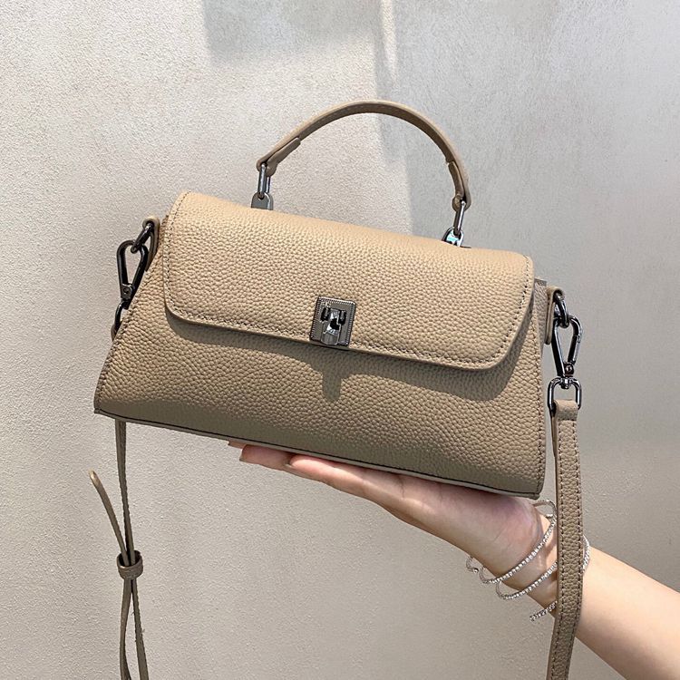 Women's Portable Female Lady Minority Genuine Leather Commuter Small Square Bag