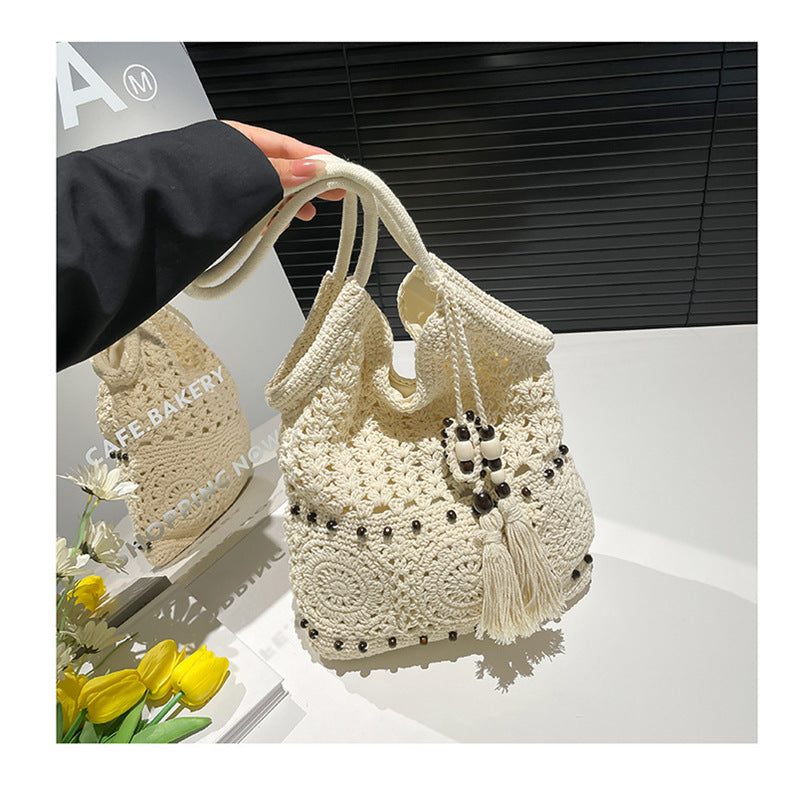 Women's Mori Style Artistic Crafts Cotton Thread Women's Messenger Bag