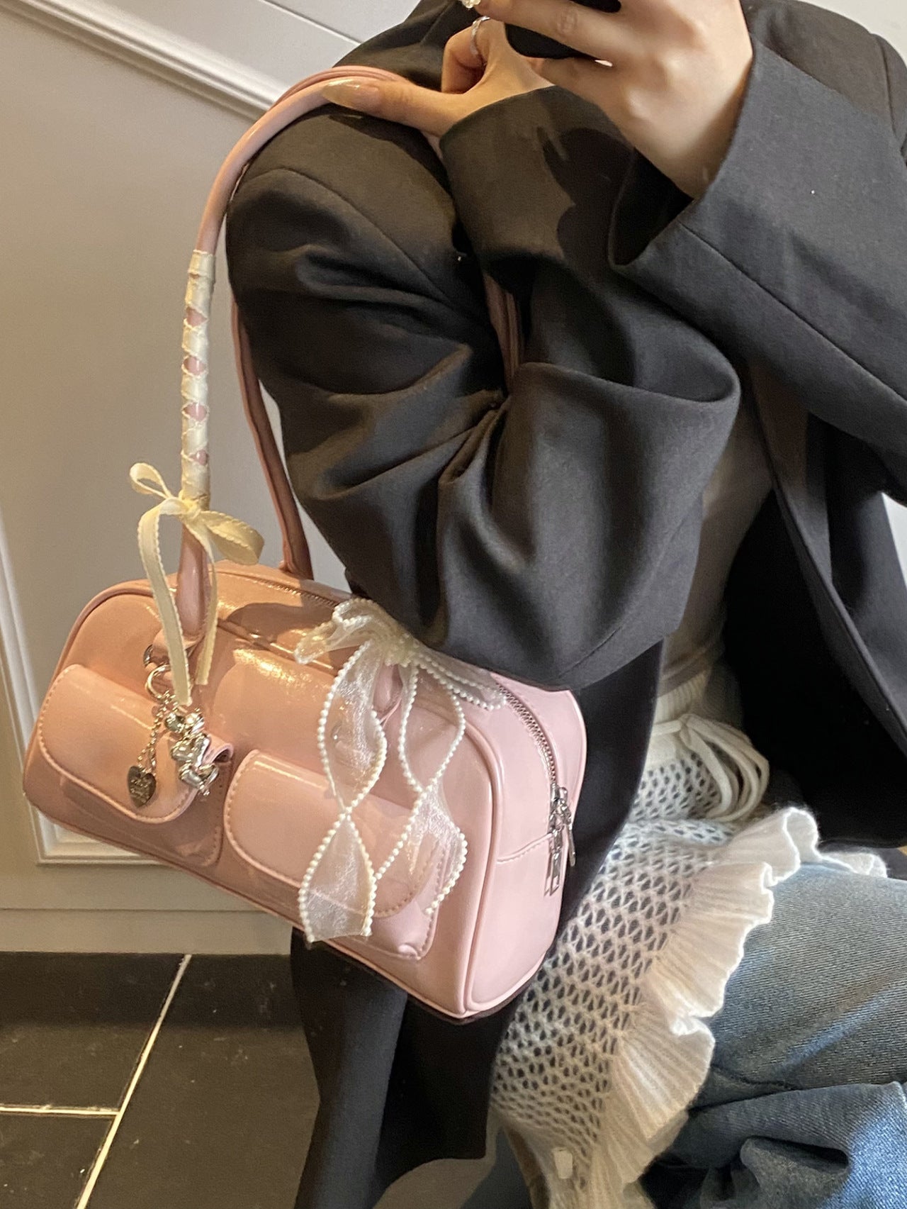 Women's Bowling High Sense Light Luxury Minority Tote Bags