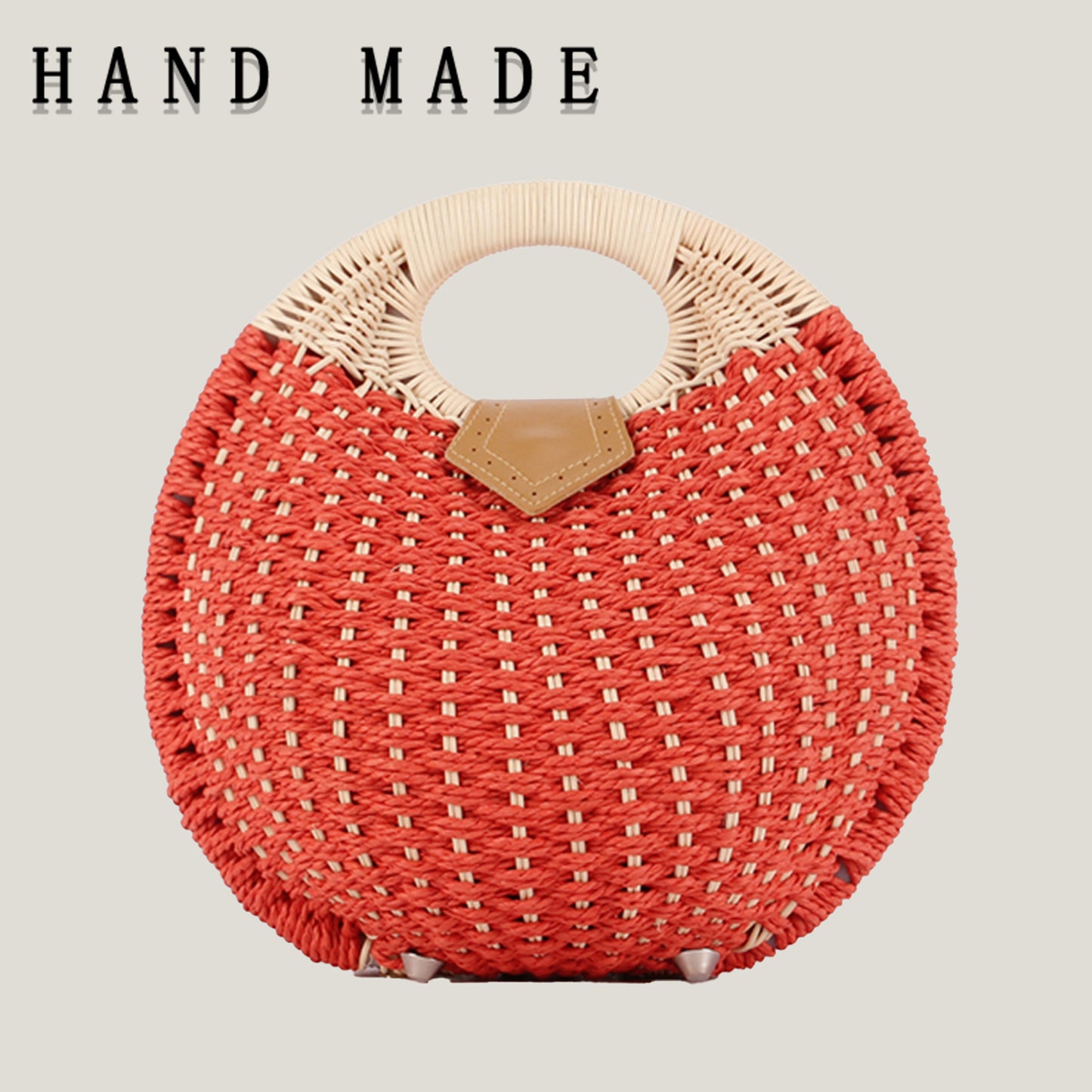 Women's Fashion Shell Cute Personality Rattan Weave Paper String Bags