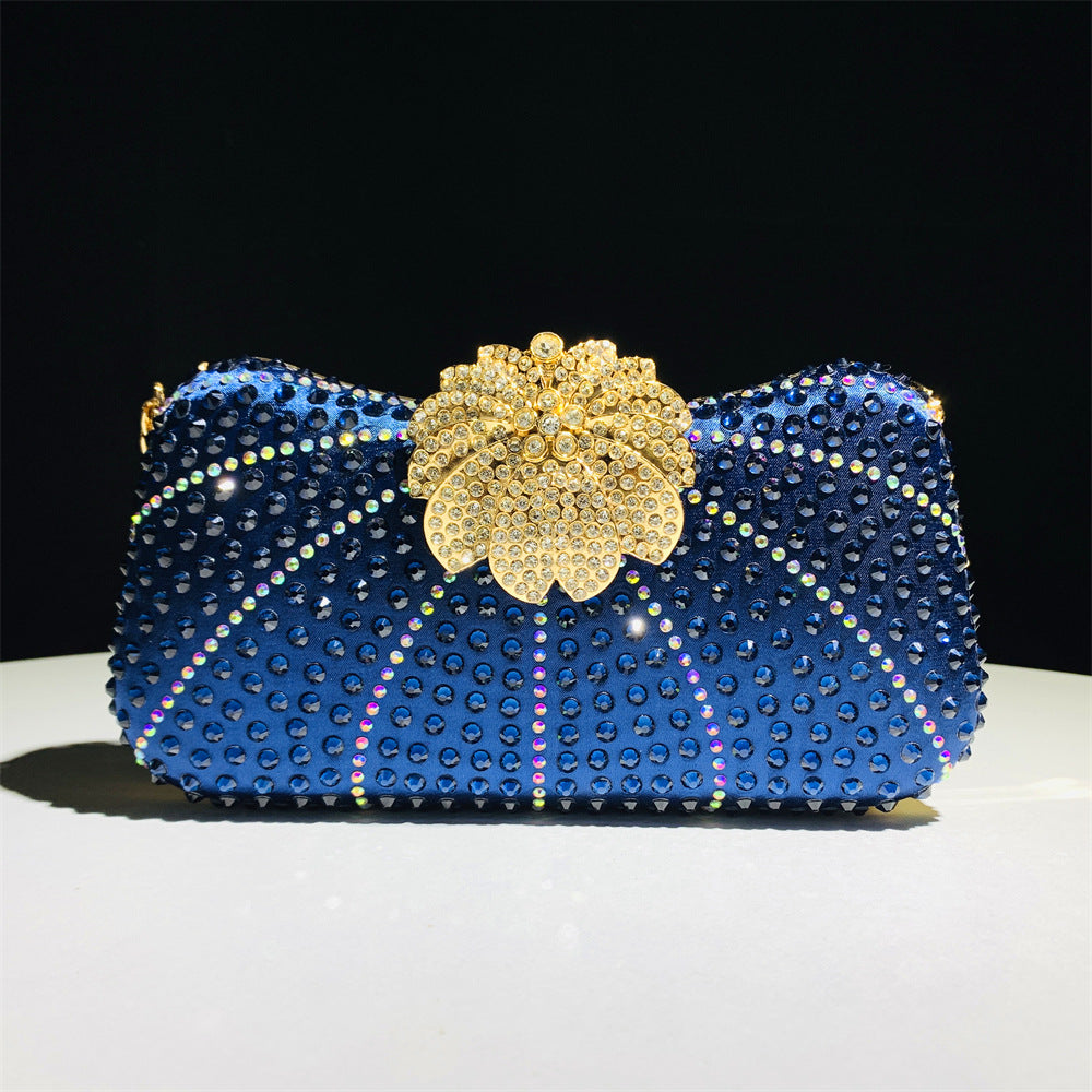 Women's Light Luxury Fashion Rhinestone Portable Chain Dress Bags