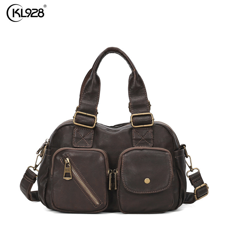 Women's Retro Simple Fashionable Large Capacity Shoulder Bags