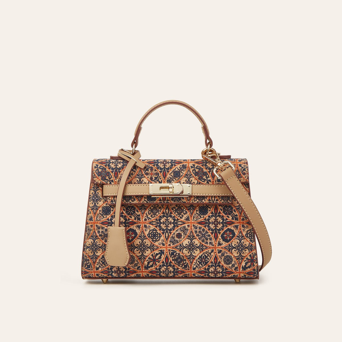 Women's Ethnic Print Cork Bark Advanced Fashion Bags