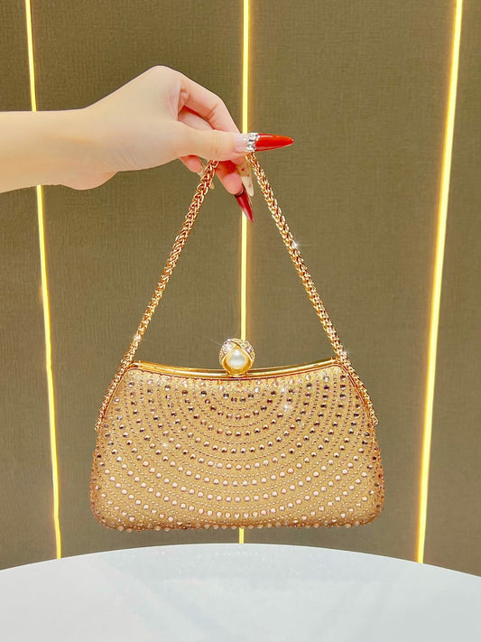 Women's Fashion Diamond Chain High-grade Light Luxury Dinner Bag