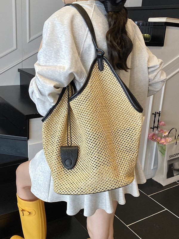 Beach Vacation Large Capacity Straw Lightweight Korean Handbags