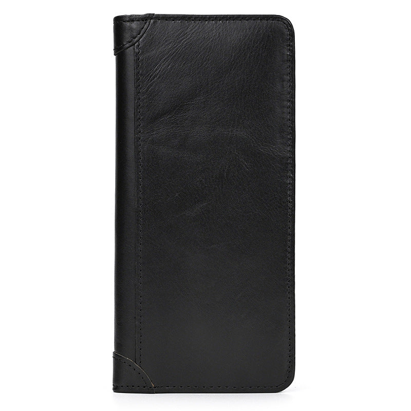 Men's Capacity First Layer Cowhide Genuine Leather Men's Clutch
