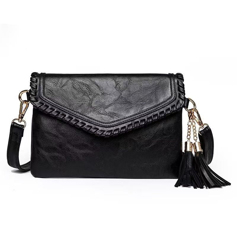 Women's Soft Leather Fashion Pouches Crocodile Pattern Chain Envelope Bags