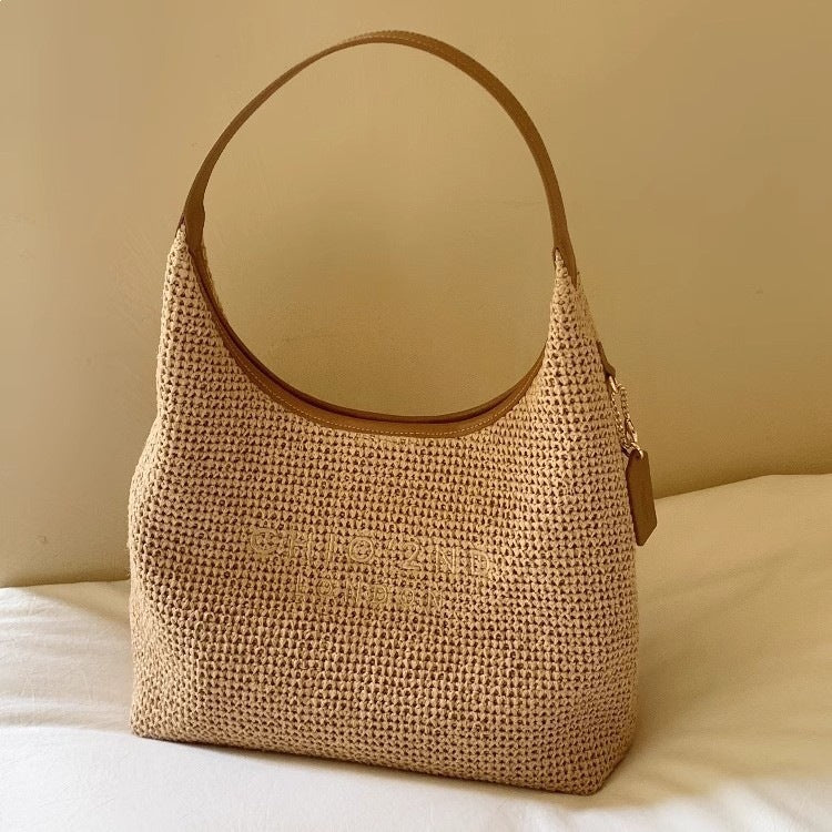 Women's South Wind Sunshine Summer Woven Underarm Women's Shoulder Bag