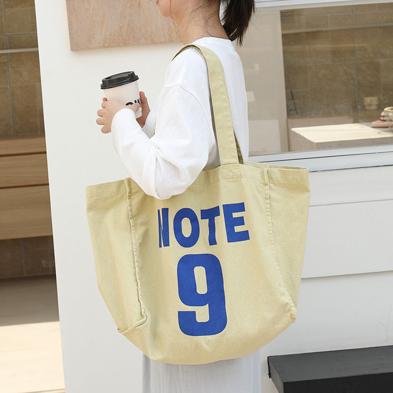 Women's Leisure Artistic Canvas Fashion Letters Printed Women's Shoulder Bag