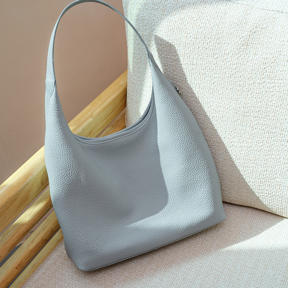 Women's Large Capacity Underarm Genuine Leather High-grade Handbags
