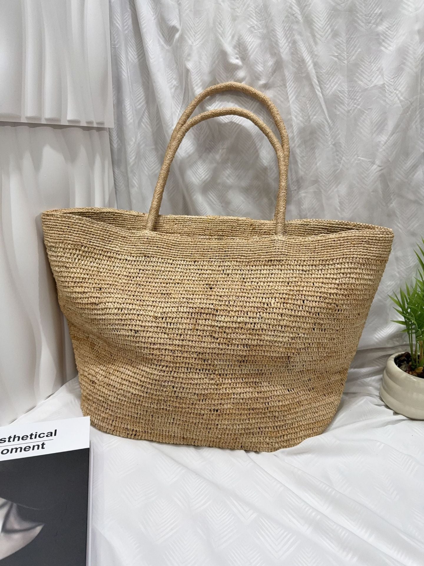 Women's Raffia Seaside Holiday Simple Large Capacity Women's Shoulder Bag