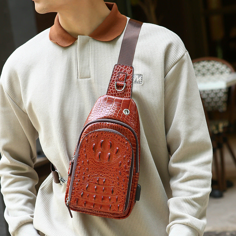 Women's & Men's Crocodile Pattern Pouch Bags