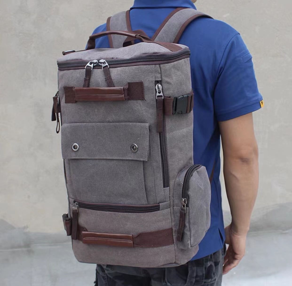 Men's Junior High College Retro Computer Large Universal Backpack