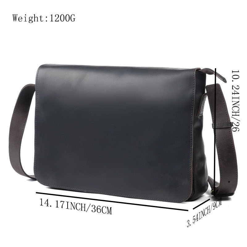 Crazy Horse Leather Simple Genuine Personality Bags