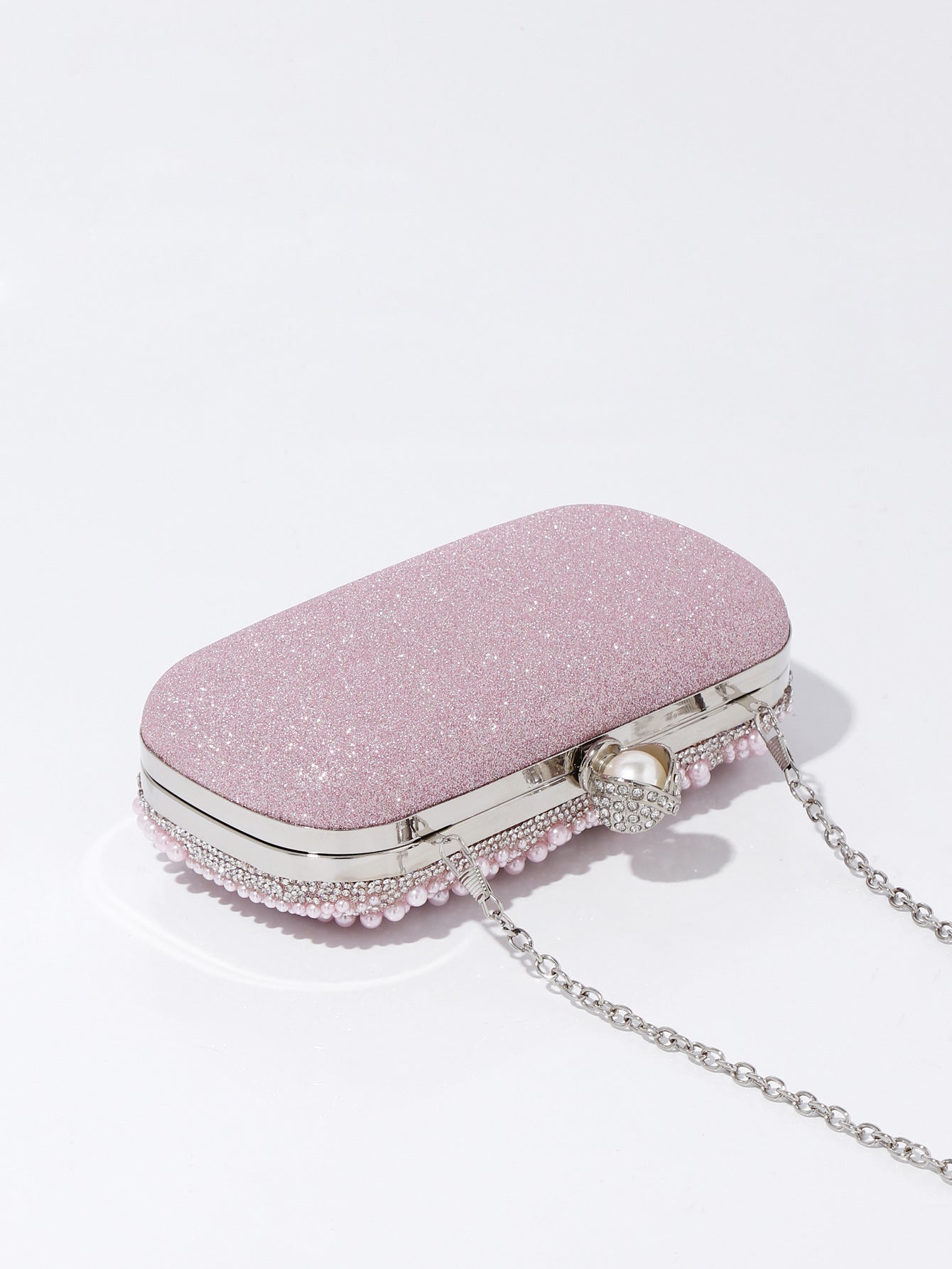 Vintage Water Drop Pearl Clutch Party Dinner Bag