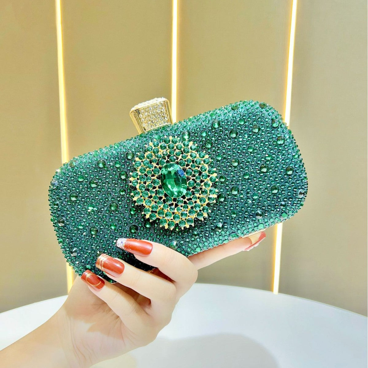 Women's Light Luxury High-grade Dress Full Diamond Dinner Bag