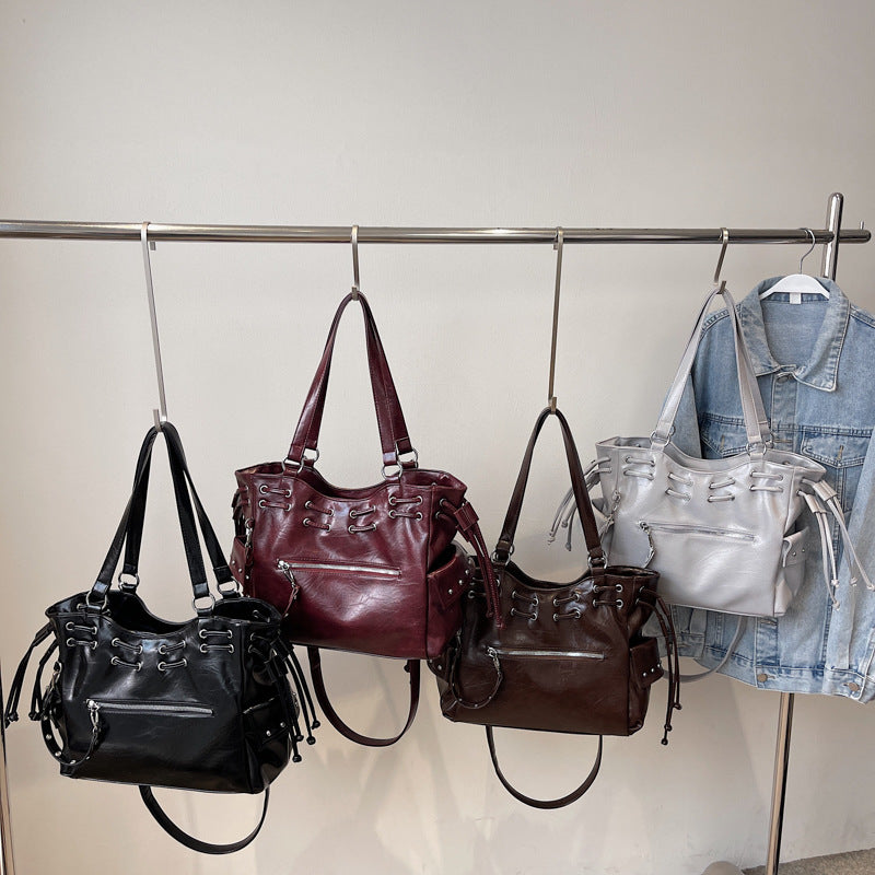 Mechanical Style High-grade Large Capacity Totes Shoulder Bags