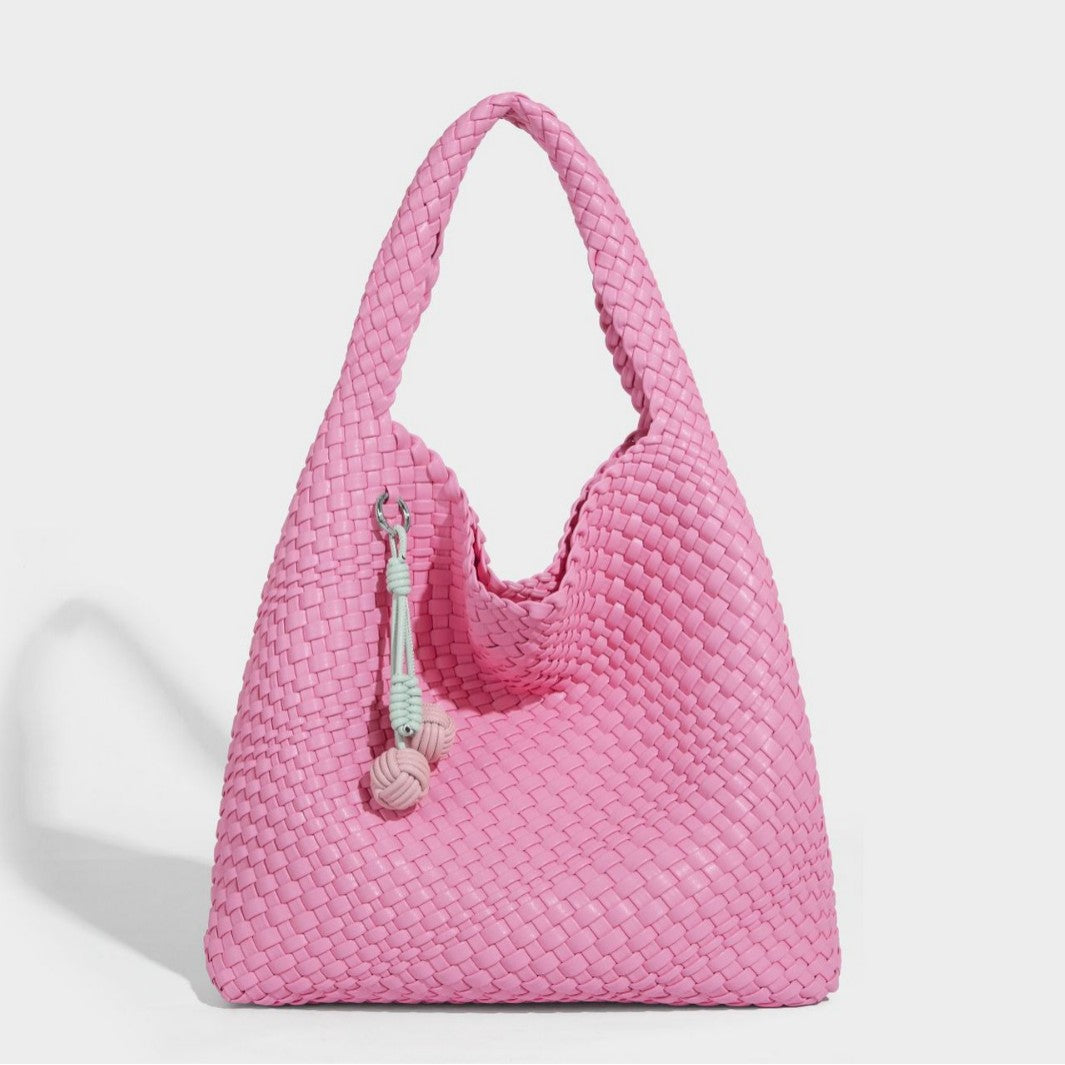 Women's Commuter Large Capacity Fashion Combination Handmade Woven Women's Shoulder Bag