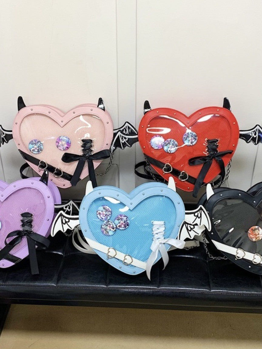 Style Snack Volume Heart-shaped Cartoon Two-dimensional Backpacks