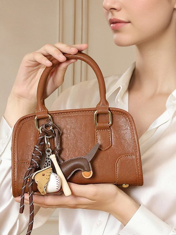 Women's Genuine Leather Commuter Bowling Boston Fashion Women's Messenger Bag
