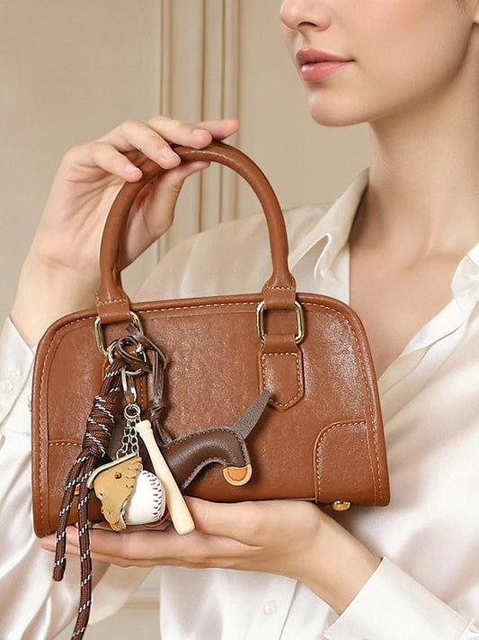 Women's Genuine Leather Commuter Bowling Boston Fashion Women's Messenger Bag