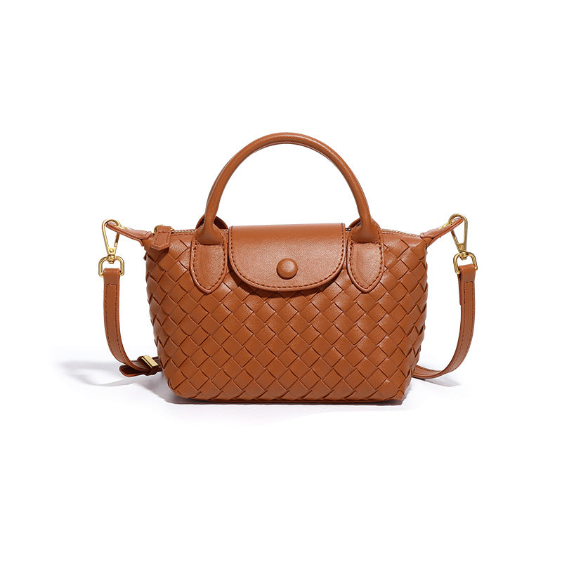 Women's Woven Dumpling Fashion Trendy Flap Underarm Bag