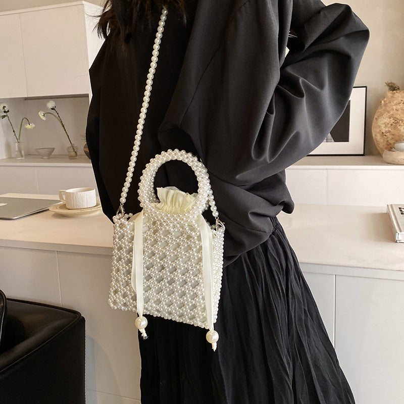 Fashion Fresh Mini Portable Female Springtide Hollow Beaded Bags