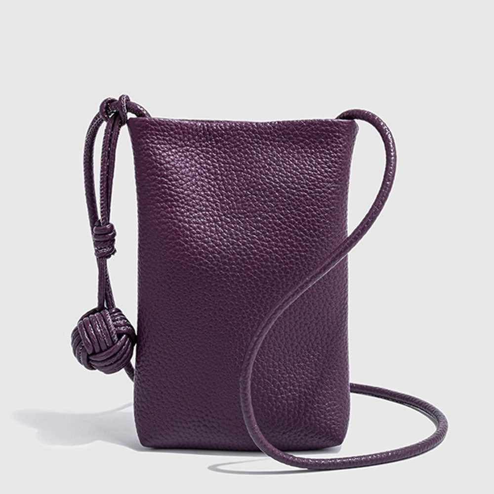 Women's First Layer Cowhide Mini Lychee Pattern Women's Leather Bag