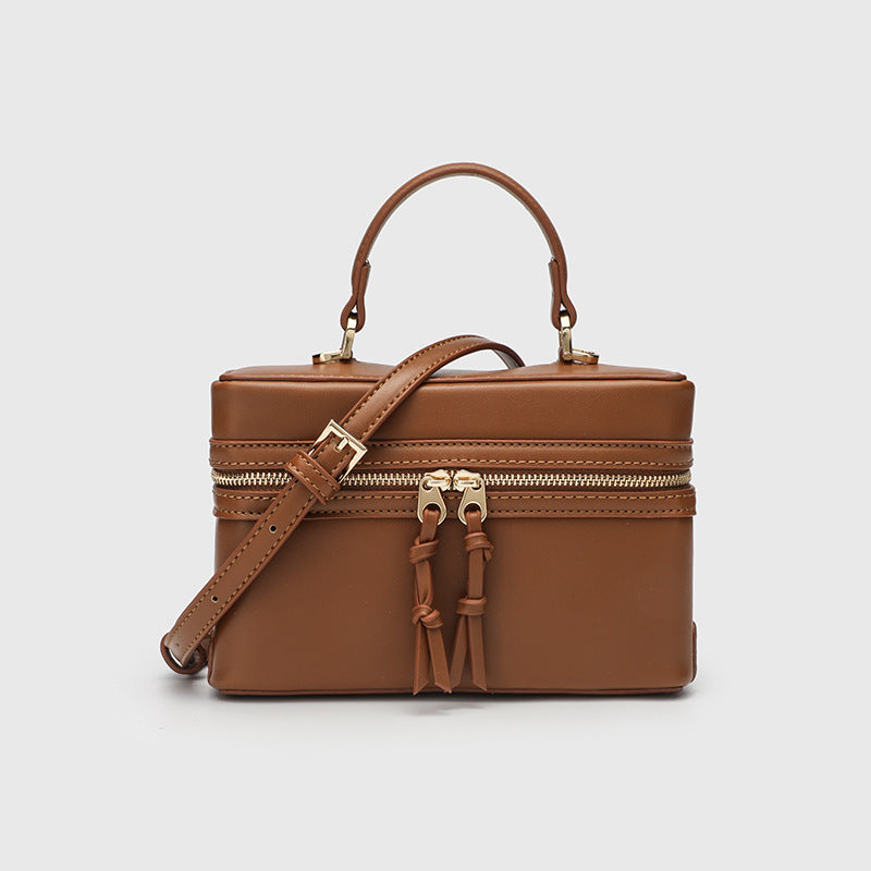 Women's Z Home Contrast Color Portable Retro Small Square Bags