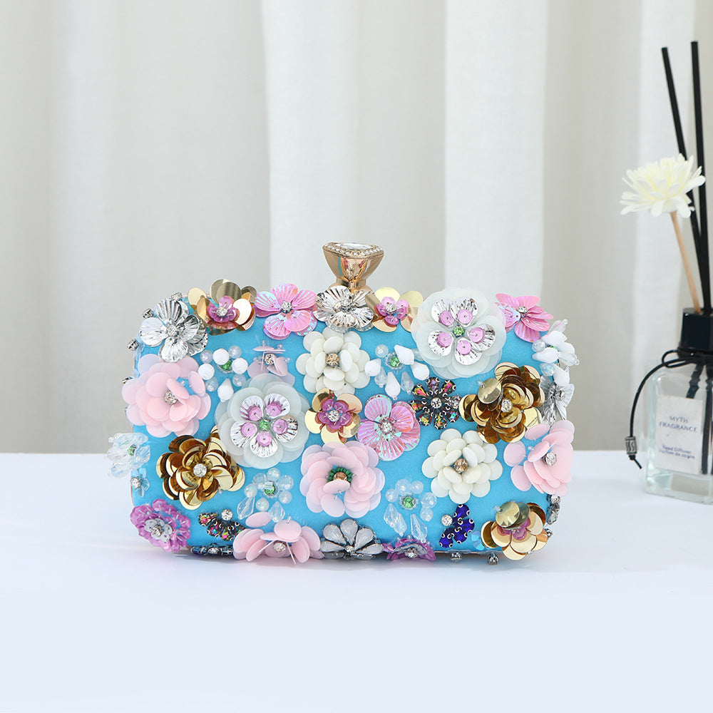 Women's Flowers Fashion Banquet Wedding Niche Dinner Bag