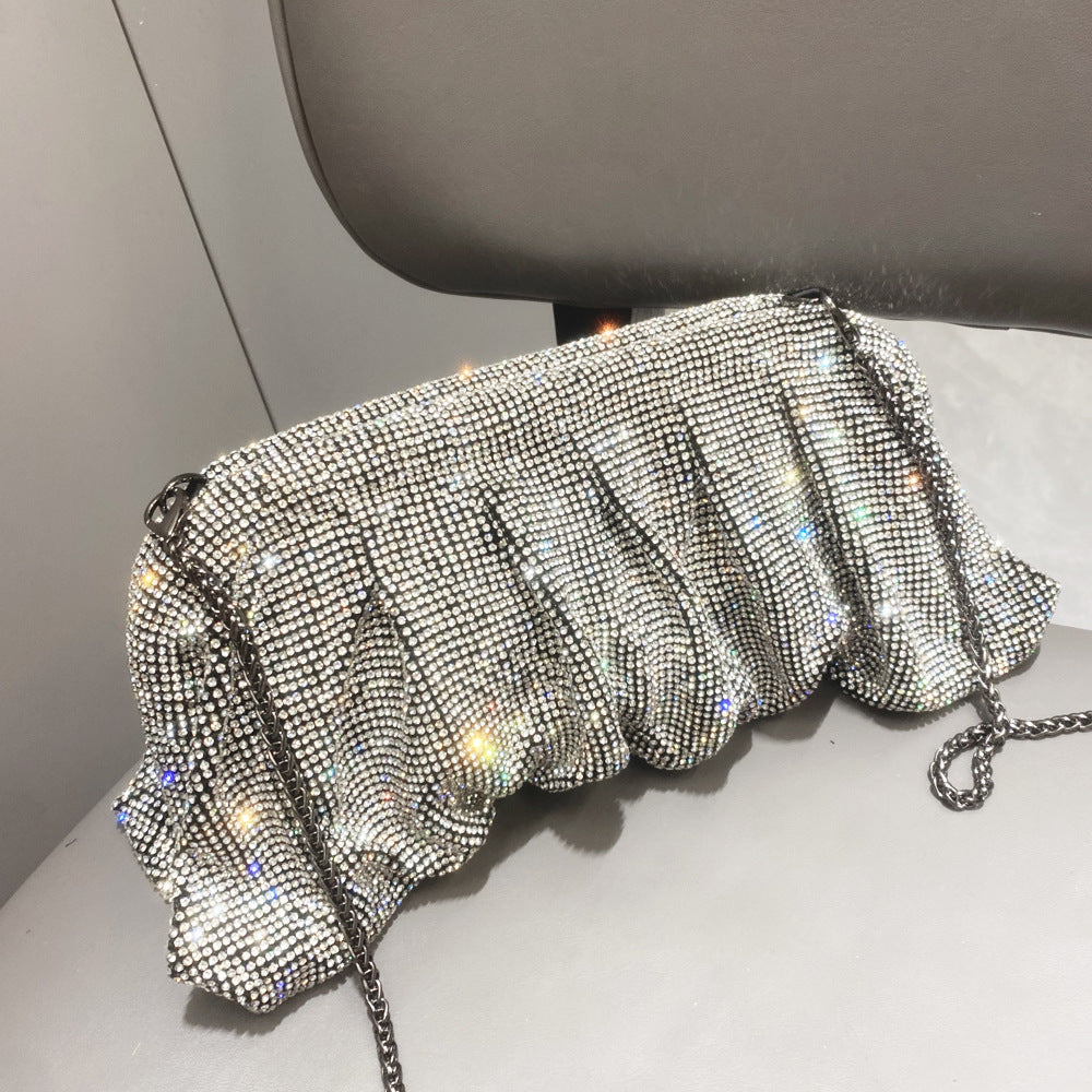 Women's Shiny Rhinestone Clip Diamond Lady's Women's Clutch
