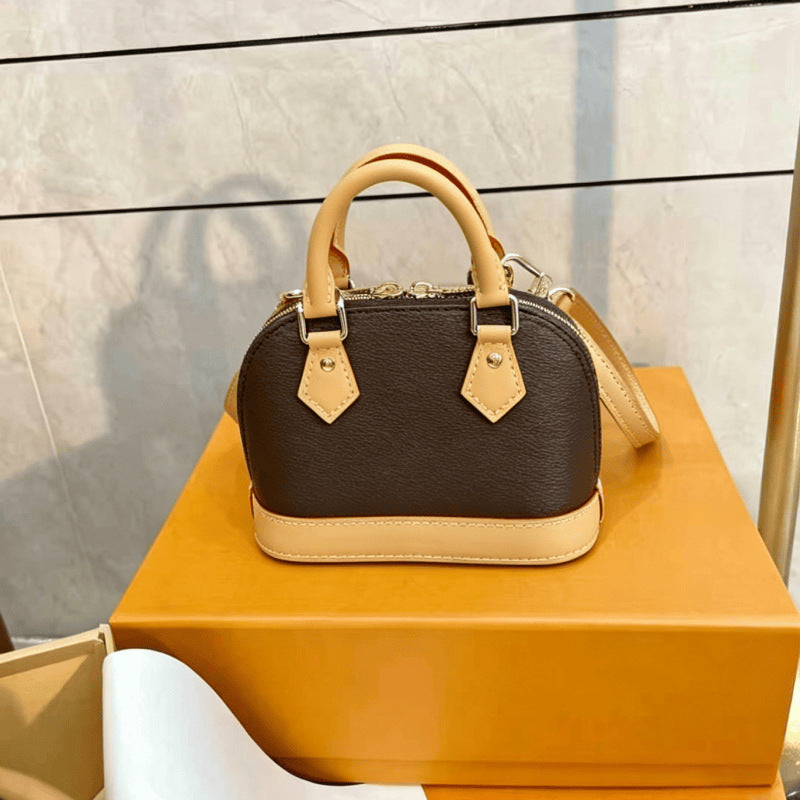 Women's Genuine Leather Presbyopic Mini Shell Fashion Women's Shoulder Bag