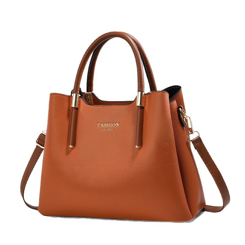 Solid Color Textured Simple Design Leisure Handbags