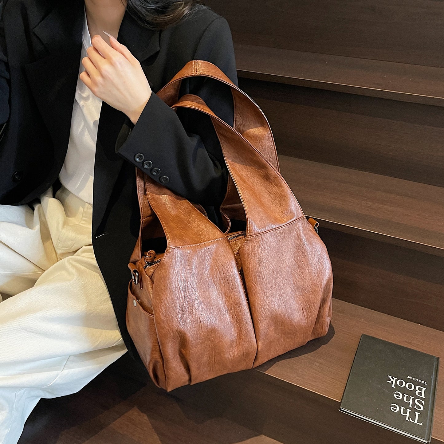 Women's Senior Large Capacity Versatile Portable Underarm Tote Bags