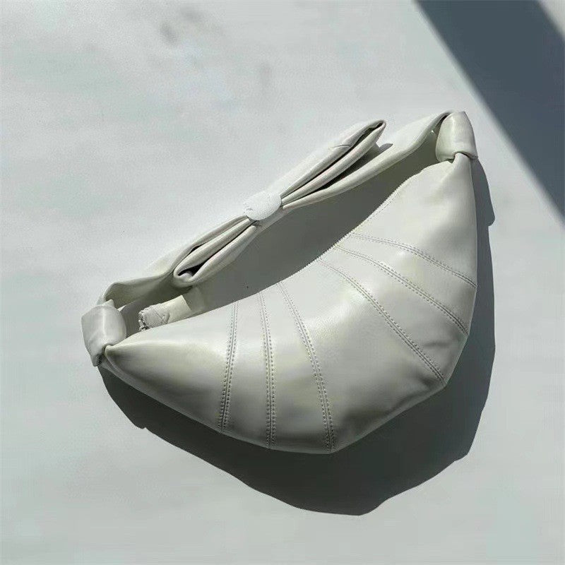 Women's & Men's Fashion Genuine Leather Croissant Niche Ode Daily Women's Messenger Bag