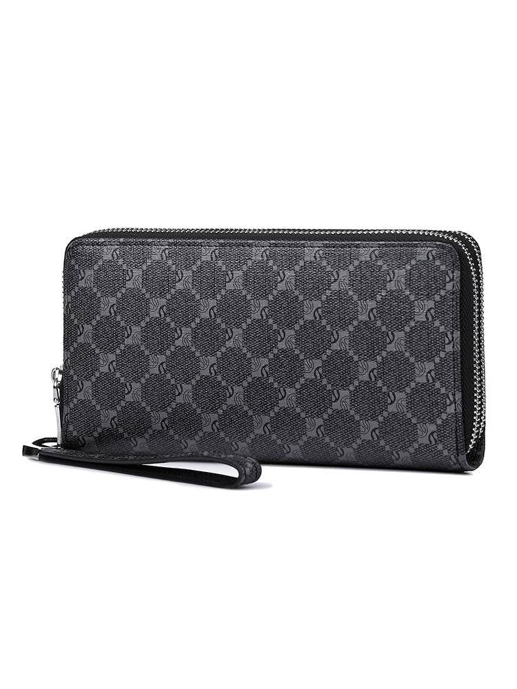 Men's Fashion Double Zip Large Capacity Business Men's Clutch