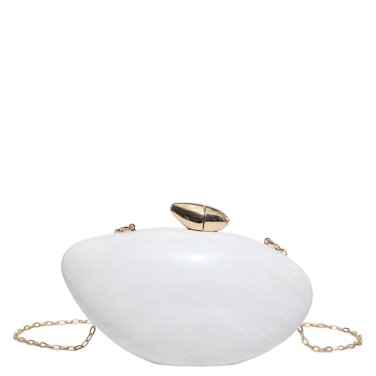 Women's French Style Goose Egg Box Clutch Personality Acrylic Gloss Dinner Bag