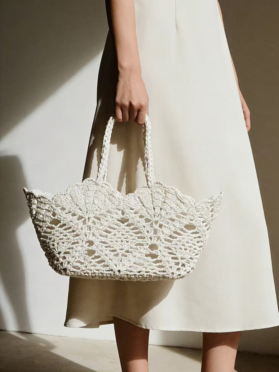 Beach Simple Hollow Knitted Handmade Crocheted Women's Handbag