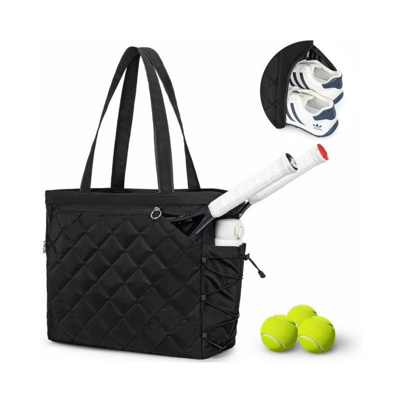 Women's & Men's Tennis Strap Shoe Compartment Oversized Quilted Waterproof Women's Handbag