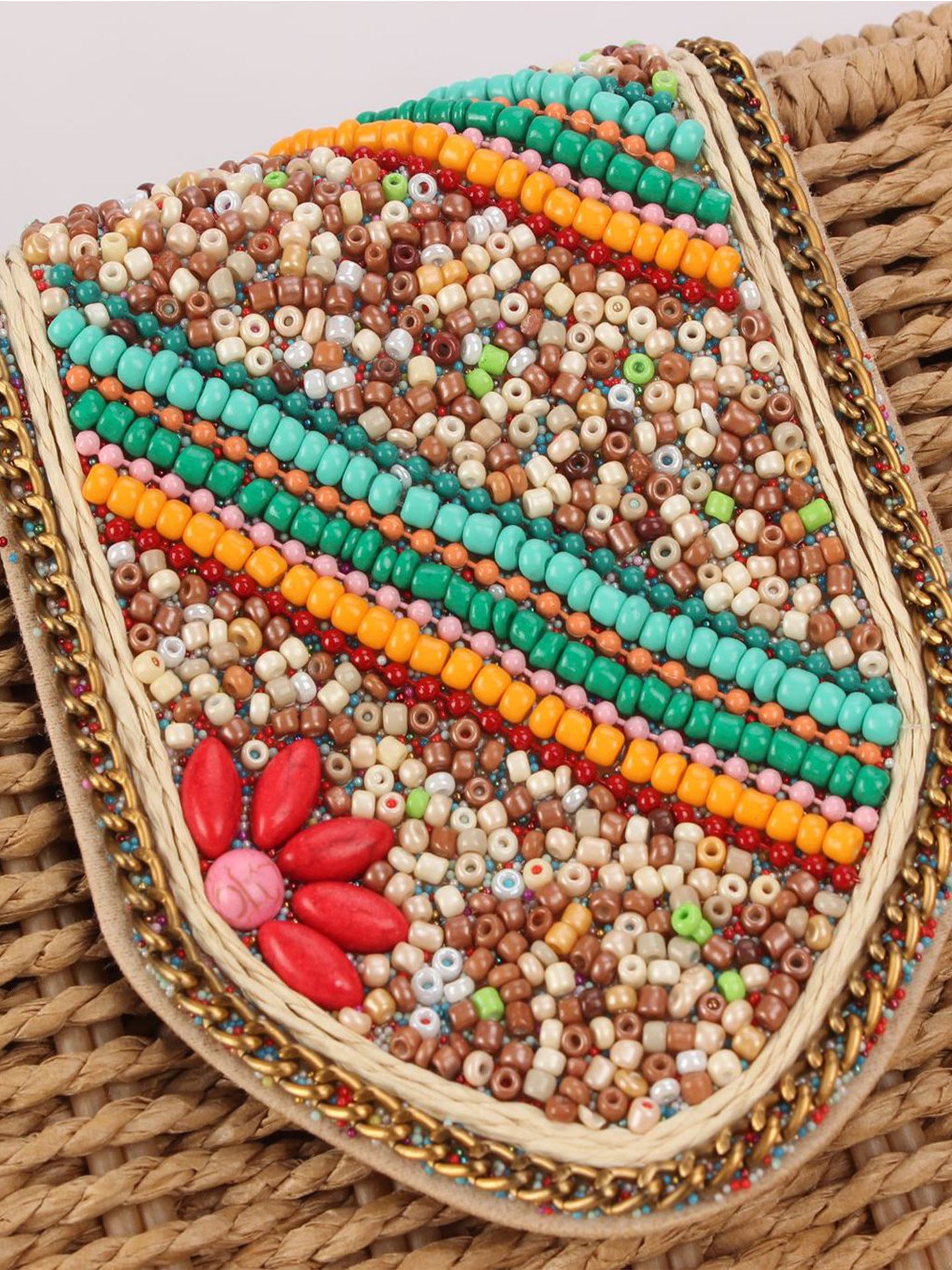 Women's Colorful Cover Fashion Woven Advanced Texture Simple Women's Messenger Bag