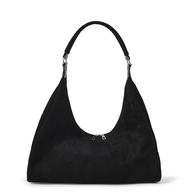 Women's Frosted Suede Large Capacity Commuter Korean Style Idle Fashion Women's Shoulder Bag