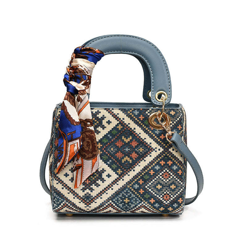 Women's Fashion Niche Printed Design High-grade Temperament Women's Handbag