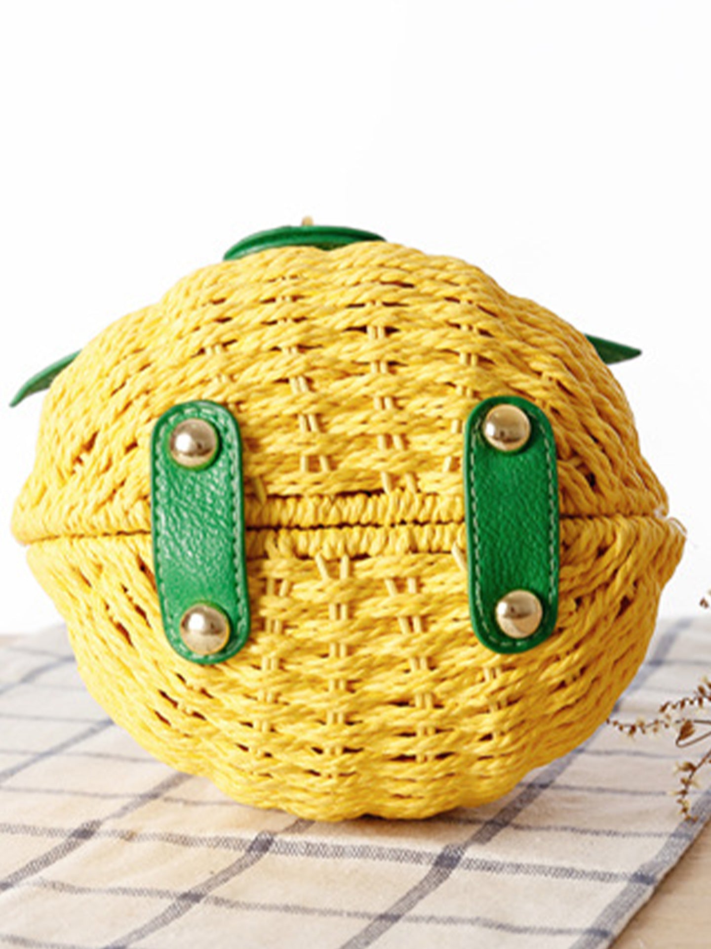 Pastoral Style Pineapple Vacation Rattan Weave Fruit Beach Fashion Bags