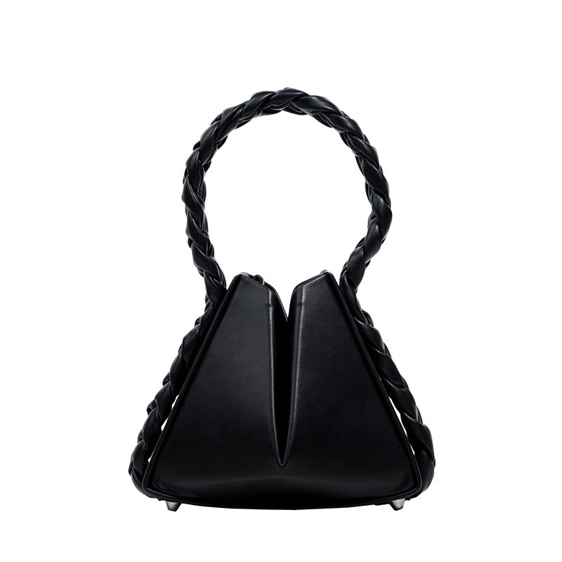 Women's Solid Color Daily Street Shaped Triangle Women's Shoulder Bag