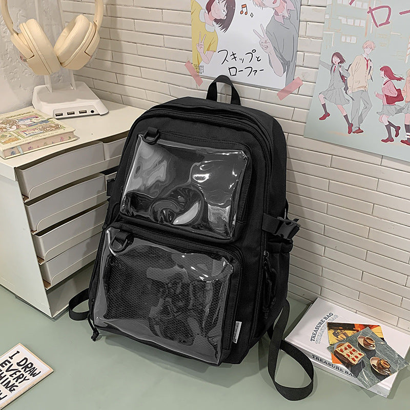 Transparent Lightweight Simple Korean Large Capacity Backpacks